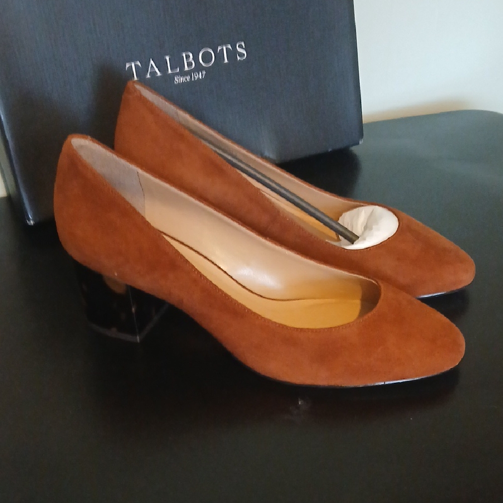 Talbots Women's Tan Suede Heels